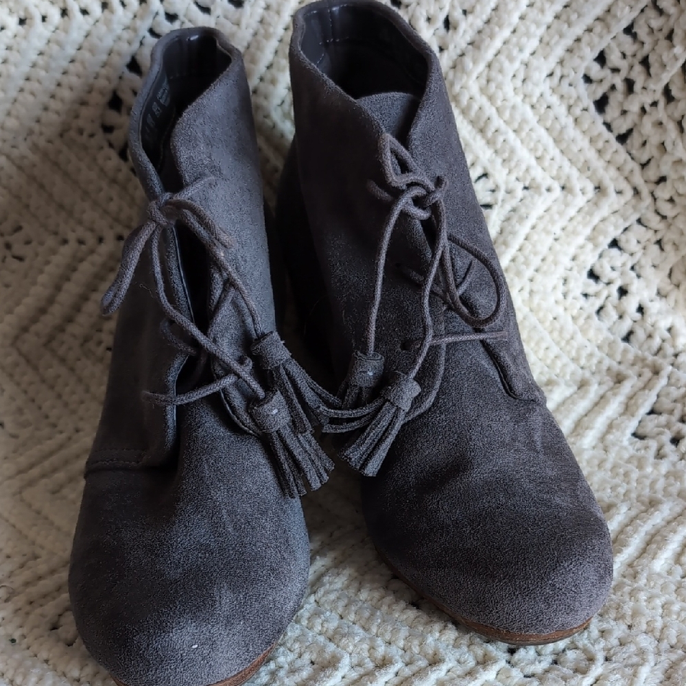 Dr. Scholl's Black Suede Ankle Boots